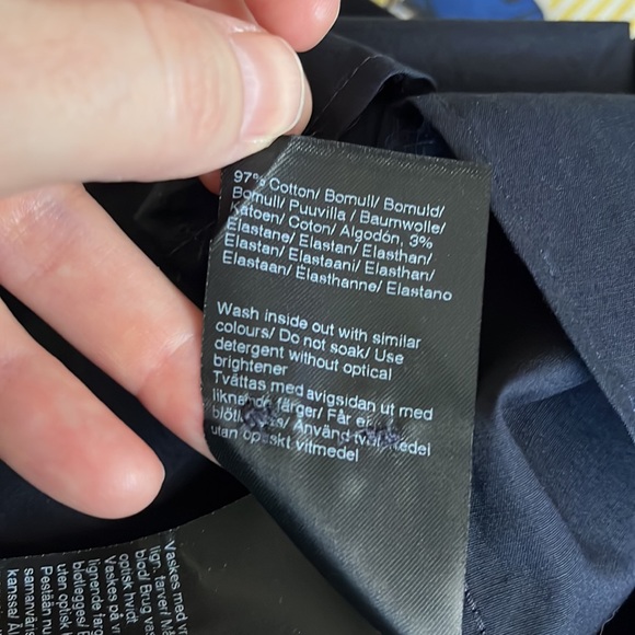 NWT Women's Filippa K Short Cotton Button Down Shirt / Black / X-Small - Picture 11 of 12